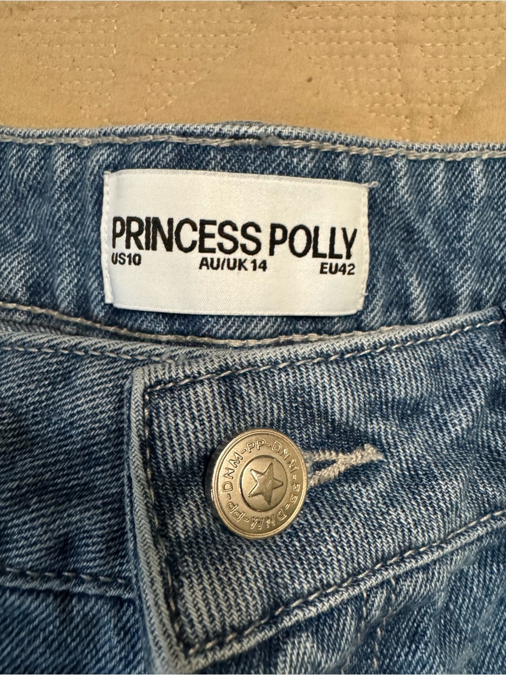 Princess Polly Light Blue High Rise Denim Shorts - Picture 2 of 6
